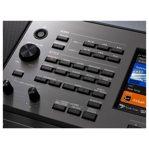 Yamaha PSR A5000 Oriental Portable Keyboard control panel two