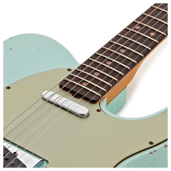 Fender Custom Shop Limited Edition '63 Telecaster Relic, Faded Surf Green - upper frets