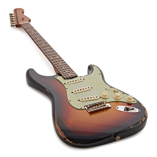 Fender Custom Shop Limited Edition 60s DualMag II Compound Radius Stratocaster Relic, Target 3tsb - angled shot