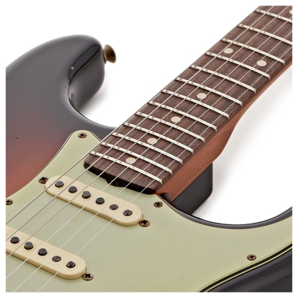 Fender Custom Shop Limited Edition 60s DualMag II Compound Radius Stratocaster Relic, Target 3tsb - upper frets