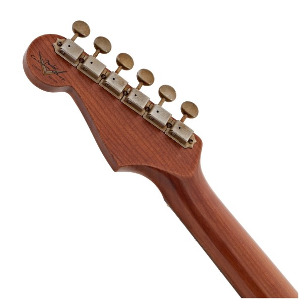 Fender Custom Shop Limited Edition 60s DualMag II Compound Radius Stratocaster Relic, Target 3tsb - back of headstock