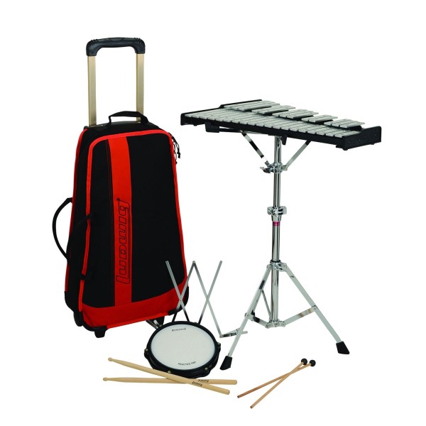 Ludwig Musser LM652RBR Glockenspiel Practice Kit, Rolling Bag