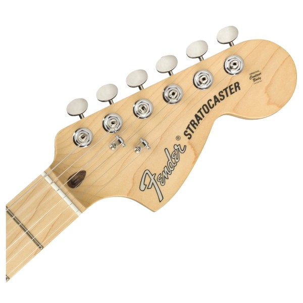 Fender American Performer Stratocaster MN, Satin Lake Placid Blue - headstock