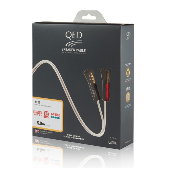 QED Pre-Terminated Performance XT25 Speaker Cable Pair 5m