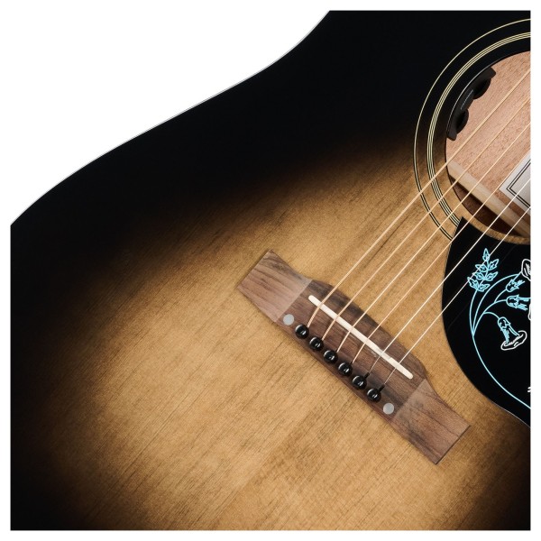 Epiphone Eric Church Hummingbird Dark, Cobra Burst - bridge