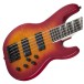 Jackson JS3VQ Concert 5-String Bass, Transparent Cherry Burst - body