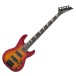 Jackson JS3VQ Concert 5-String Bass, Transparent Cherry Burst - front