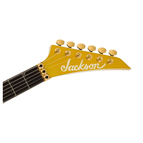 Jackson Pro Plus Series Soloist SLA3, Gold Bullion - Headstock Front