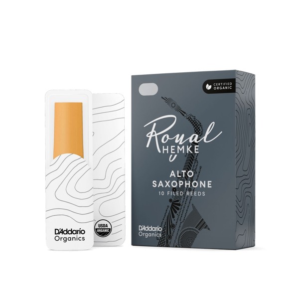 D'Addario Royal Hemke Organic Alto Saxophone Reeds, 4 (10 Pack) 4