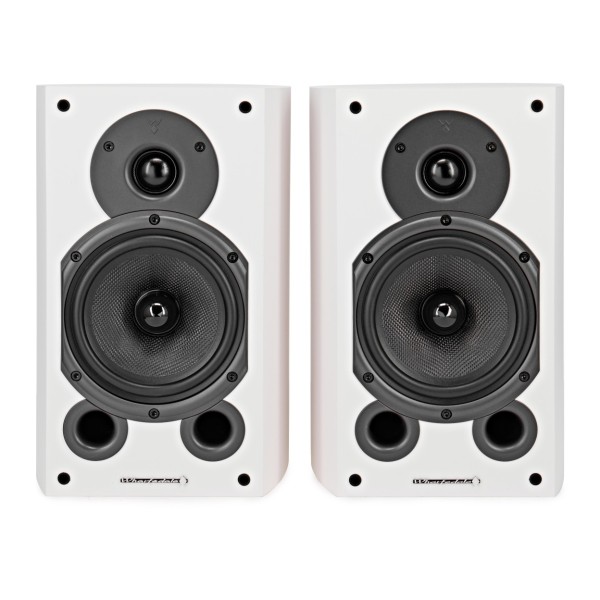 Wharfedale Diamond 9.1 Bookshelf Speakers (Pair), White Front View