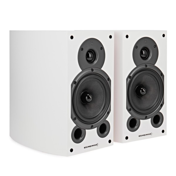 Wharfedale Diamond 9.1 Bookshelf Speakers (Pair), White Side View