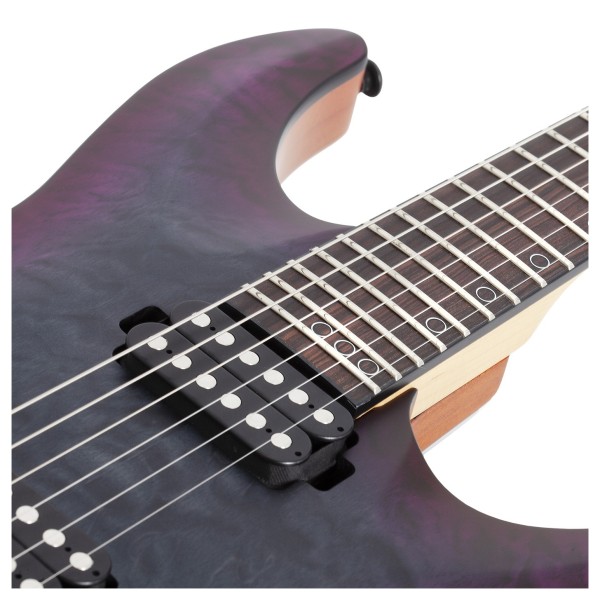 Schecter Omen Extreme-II, Nocturne Shadow - upper frets