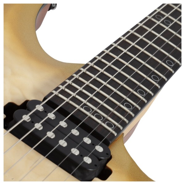 Schecter Omen Extreme-II, Natural Gold Burst - upper frets