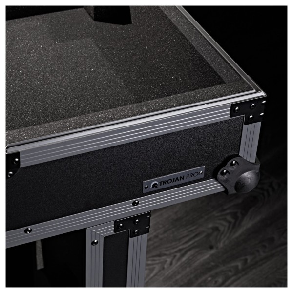 Trojan Pro Stealth Collapsible DJ Table Heavy-Duty Wheeled Flight Case