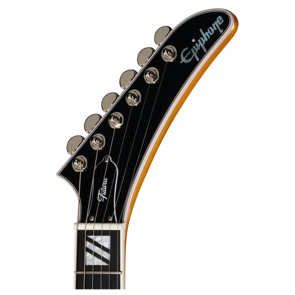 Epiphone Explorer Custom Futura, Firestorm Shift - headstock
