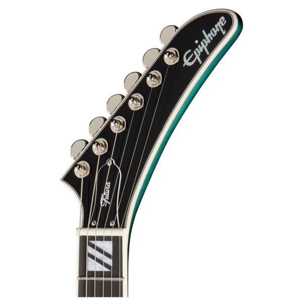 Epiphone Explorer Custom Futura, Dragonfly Shift - headstock