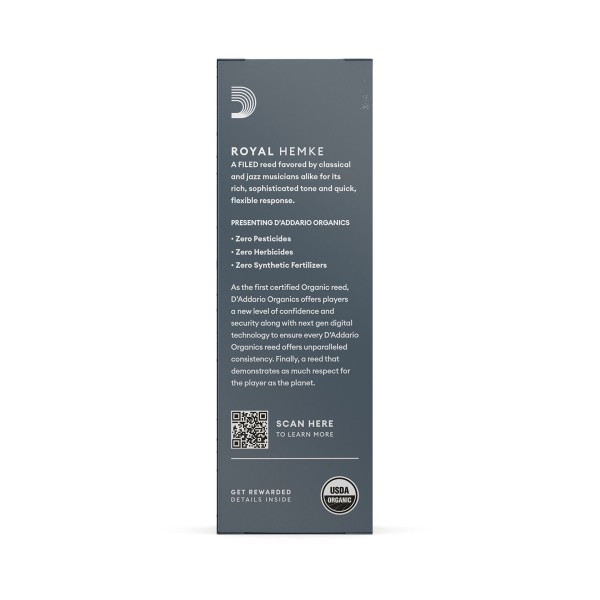 D'Addario Hemke Tenor Saxophone Reeds, 3 (5 Pack) 3