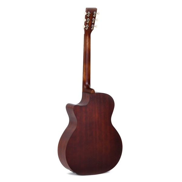 Sigma GMC-15E Grand OM Cutaway Electro Aged, Distressed Satin Natural back