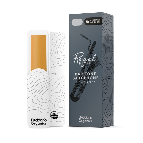 D'Addario Hemke Baritone Saxophone Reeds, 4 (5 Pack) 4
