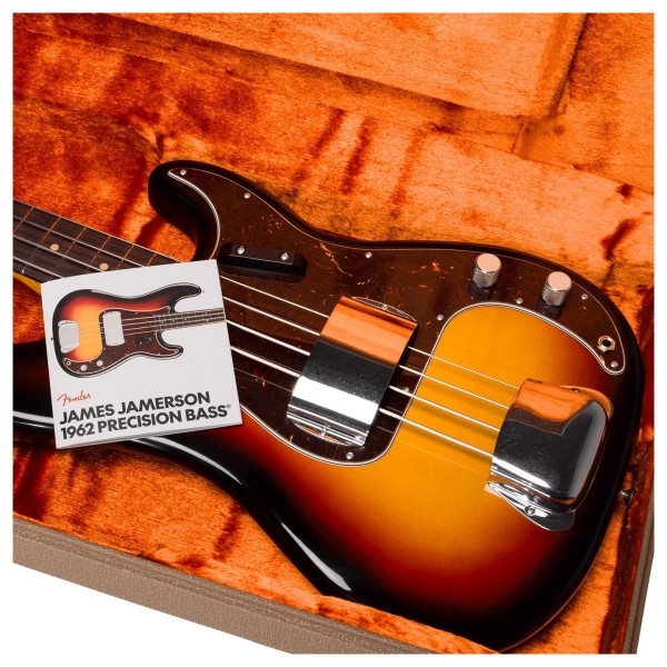 Fender James Jamerson 1962 Precision Bass RW, 3-Tone Sunburst - bass in case