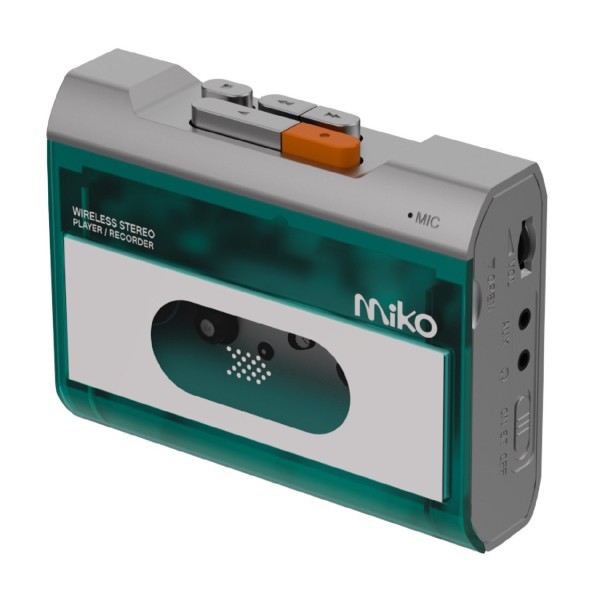 Miko Casette Player, Mint - Angled