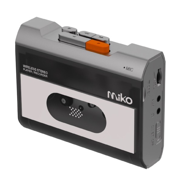 Gadhouse Miko Tape Cassette Player, Smoke - Angled