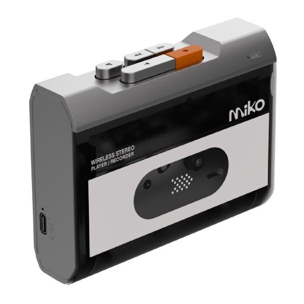 Gadhouse Miko Cassette Player, Smoke - Angled 2