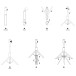 XGIMI Light Gold Portable Stand - folding diagram