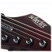 Schecter Reaper-6 Elite, Bloodburst headstock close up