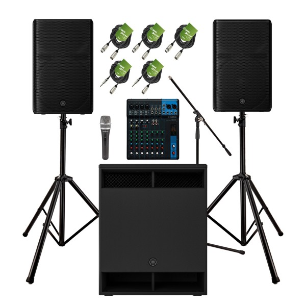 Yamaha DXR15 MK3 Complete PA System Bundle