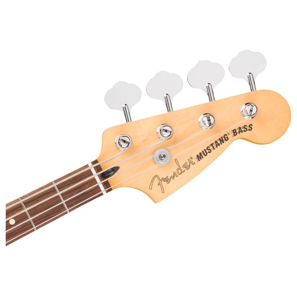 Fender Player II Mustang Bass PJ RW, Rallye Orange - headstock
