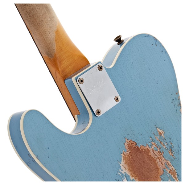 Fender Custom Shop 1960 Telecaster Custom Heavy Relic, Lake Placid Blue - body back 