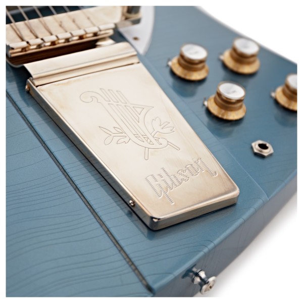Gibson Custom 1963 Firebird V Maestro Vibrola Ultra Light Aged, Pelham Blue #402583 - vibrato unit