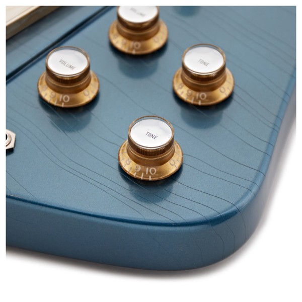 Gibson Custom 1963 Firebird V Maestro Vibrola Ultra Light Aged, Pelham Blue #402583 - controls