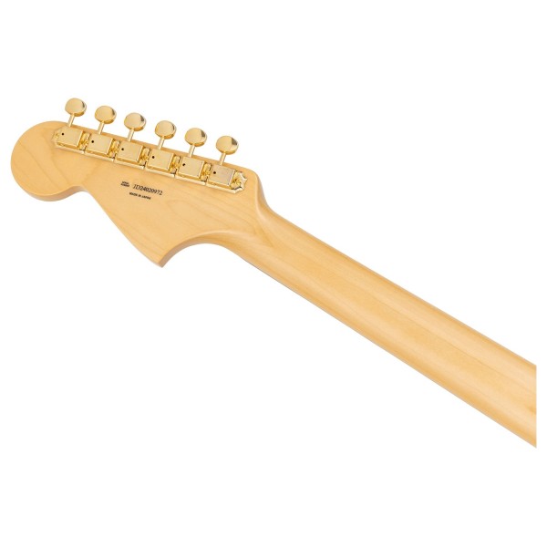 Fender Made in Japan Traditional 2025 Collection 60s Jaguar RW, Black Pearl - back of headstock