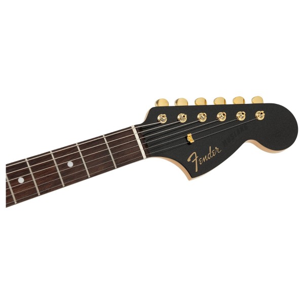 Fender Made in Japan Traditional 2025 Collection 60s Mustang RW, Black Pearl - headstock