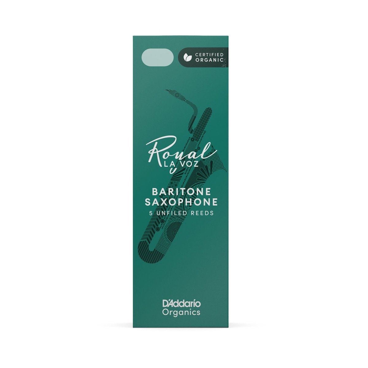 DAddario Royal La Voz Organic Baritone Saxophone Reeds Medium (5 Pack)