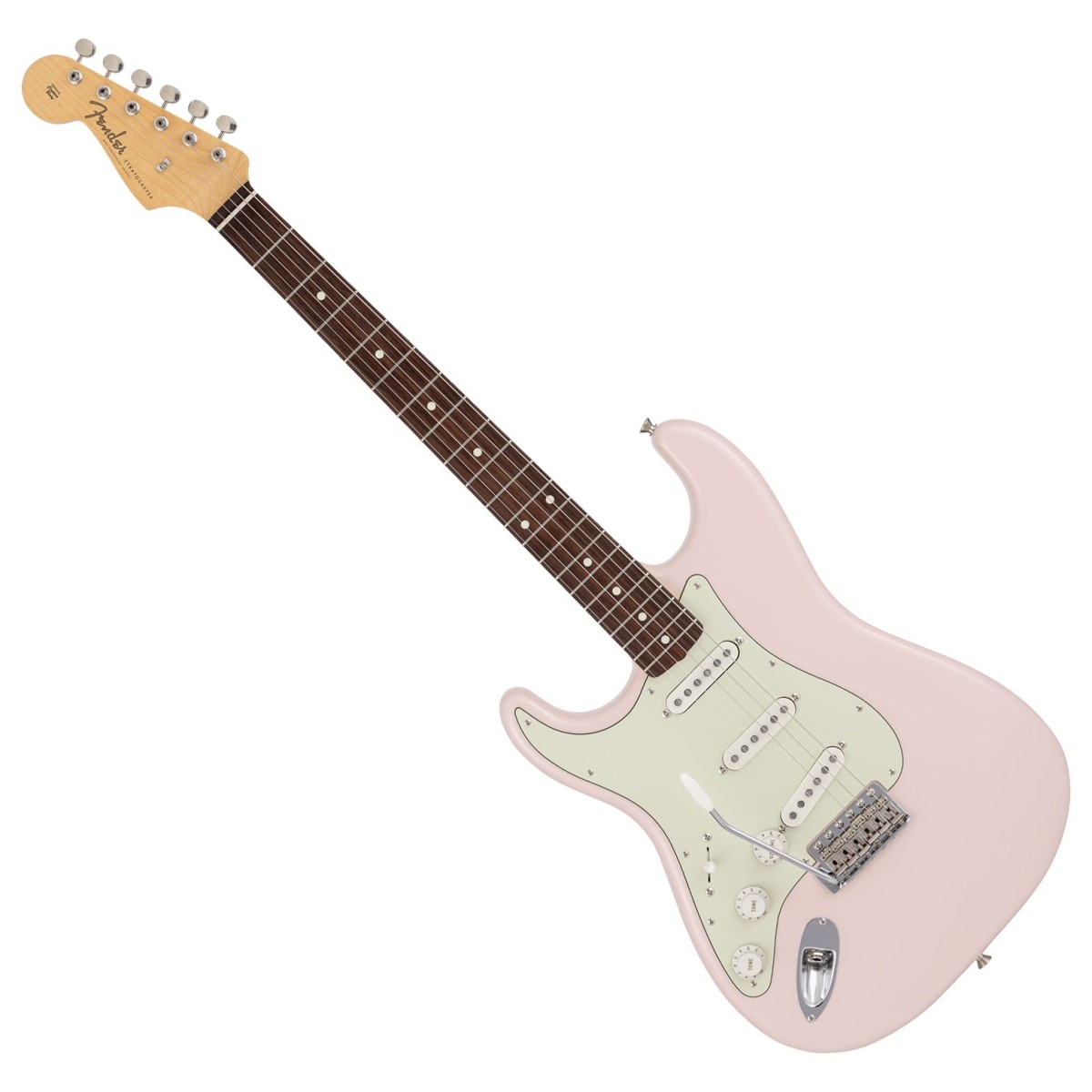 Click to view product details and reviews for Fender Made In Japan Traditional 60s Stratocaster Left Handed Rosewood Fingerboard Shell Pink.
