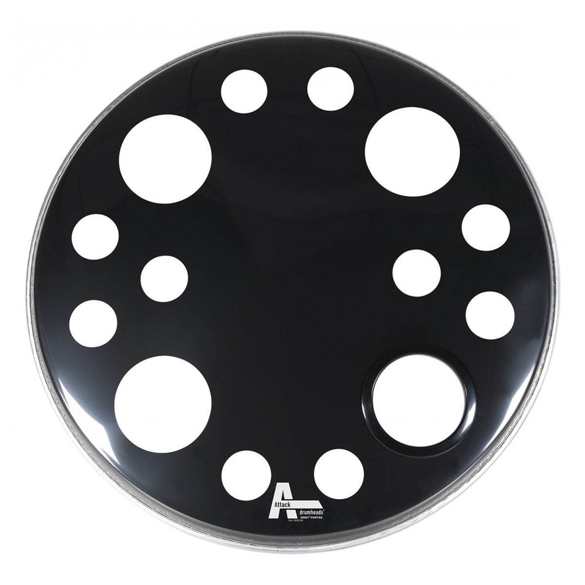 Click to view product details and reviews for Attack 20 Orbit 2ply Black Resonant Ported Bass Drum Head.