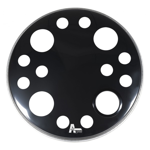 Attack 22" Orbit 2Ply Black Resonant Ported Bass Drum Head