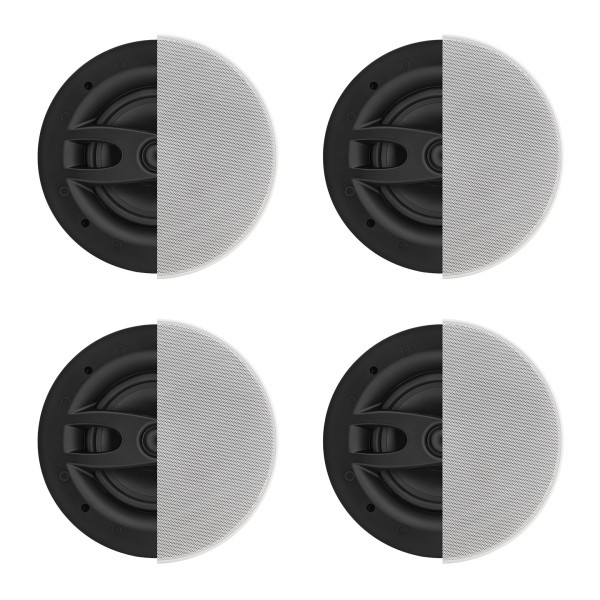 AVCOM 6 Inch In Ceiling Speaker (Four Pack), 8 Ohm