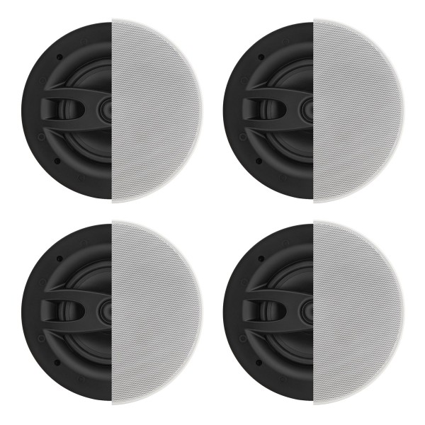 AVCOM 8 Inch In Ceiling Speaker (Four Pack), 8 Ohm