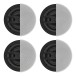 AVCOM 8 Inch In Ceiling Speaker (Four Pack), 8 Ohm