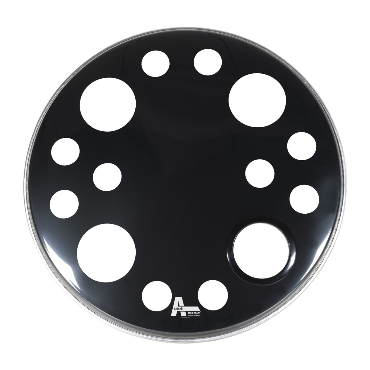 Click to view product details and reviews for Attack 24 Orbit 2ply Black Resonant Ported Bass Drum Head.