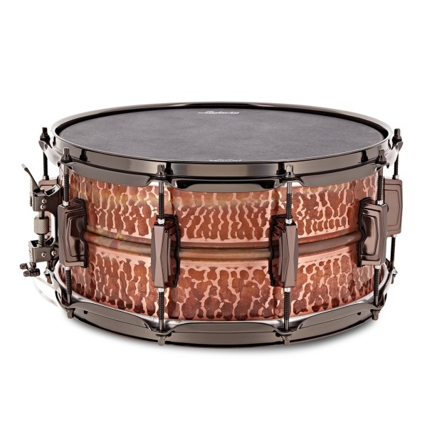 Ludwig 14" x 6.5" Raw Hammered Polished Copper Snare Drum