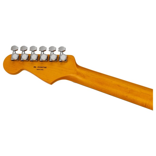 Fender Made in Japan Limited Active Modern Stratocaster HSS RW, 2-Color Sunburst - back of headstock