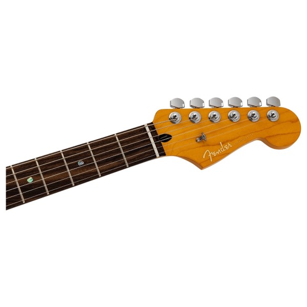 Fender Made in Japan Limited Active Modern Stratocaster HSS RW, Feather Gray - headstock
