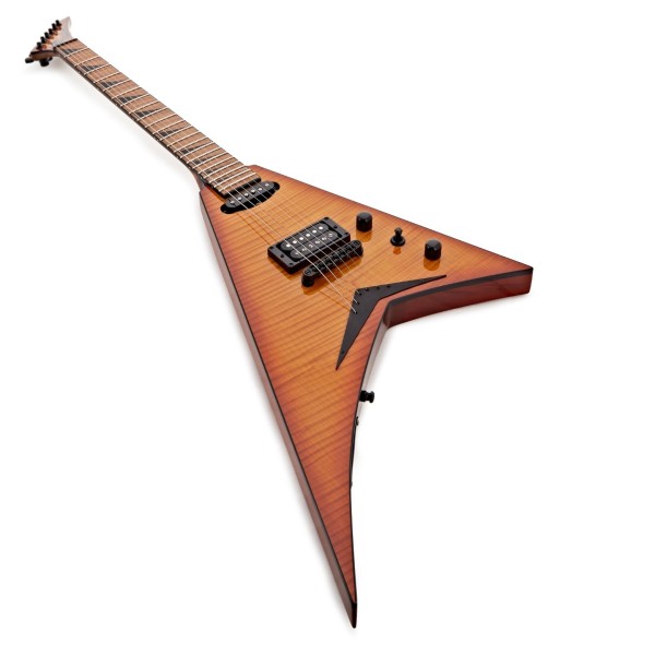 Jackson Custom Shop USA Special Edition Rhoads, Amber Lager Burst - Ex Demo - angled shot