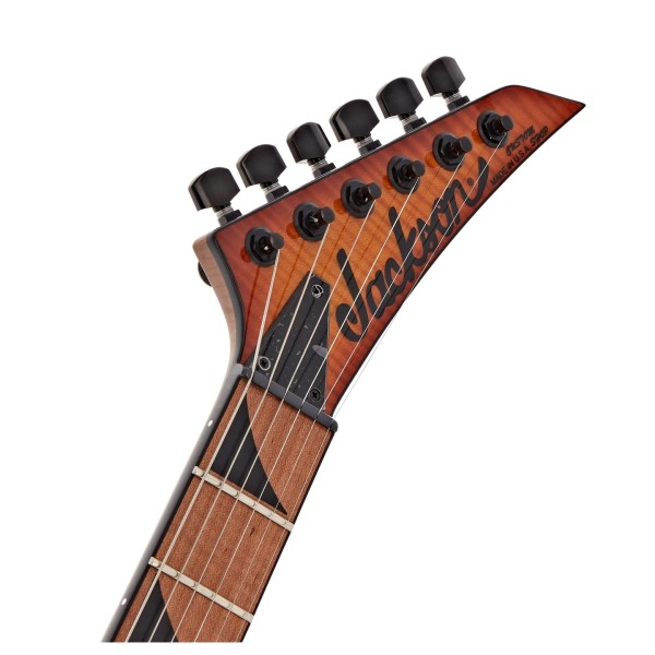 Jackson Custom Shop USA Special Edition Rhoads, Amber Lager Burst - Ex Demo - headstock