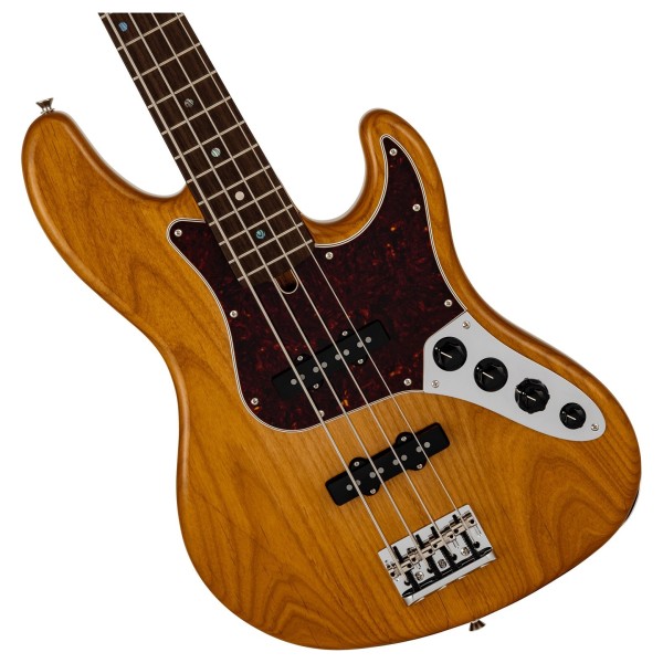 Fender Made in Japan Limited Active Modern Jazz Bass RW, Vintage Natural - hardware